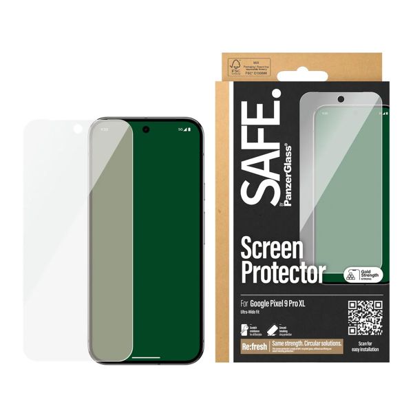 SAFE by PanzerGlass Ultra-Wide Fit Screenprotector Google Pixel 9 Pro XL