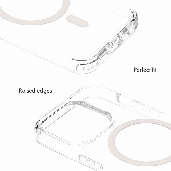 Selencia Rivièra MagSafe Back Cover with detachable hooks Apple iPhone 15 Pro - Transparent