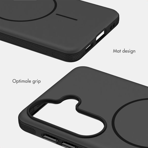 imoshion Color Backcover met Thin MagSafe Ring Samsung Galaxy S25 / S24 - Zwart