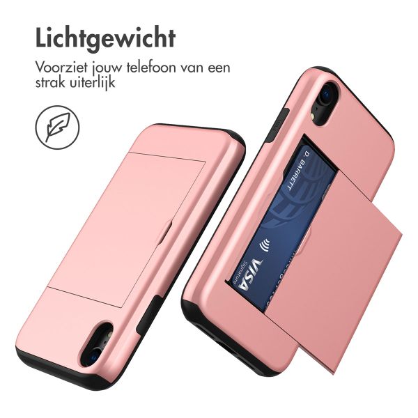 imoshion Backcover met pasjeshouder Apple iPhone Xr - Rosé Goud