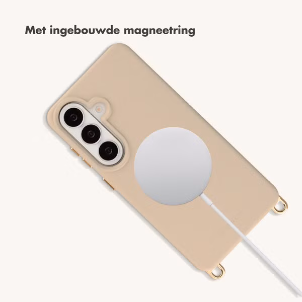 Selencia Rivièra MagSafe Backcover met afneembare haakjes Samsung Galaxy S26 - Milky Latte