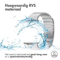 Selencia Stalen magnetisch bandje Apple Watch Series 1 t/m 9 / SE (38/40/41 mm) | Series 10 / 11 (42 mm) - Zilver