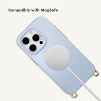 Selencia Rivièra MagSafe Back Cover with detachable hooks Apple iPhone 16 Pro - Powder Blue
