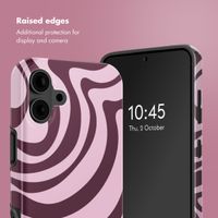 Selencia Vivid Back Cover with MagSafe Apple iPhone 16 - Wavy Swirl Pink Plum