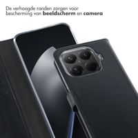 Selencia Echt Leren Bookcase Xiaomi 15T Pro - Zwart