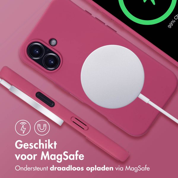 imoshion Color Backcover met afneembaar koord MagSafe Apple iPhone 16 - Raspberry