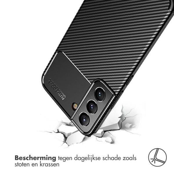 imoshion Carbon Softcase Backcover Samsung Galaxy S22 Plus - Zwart