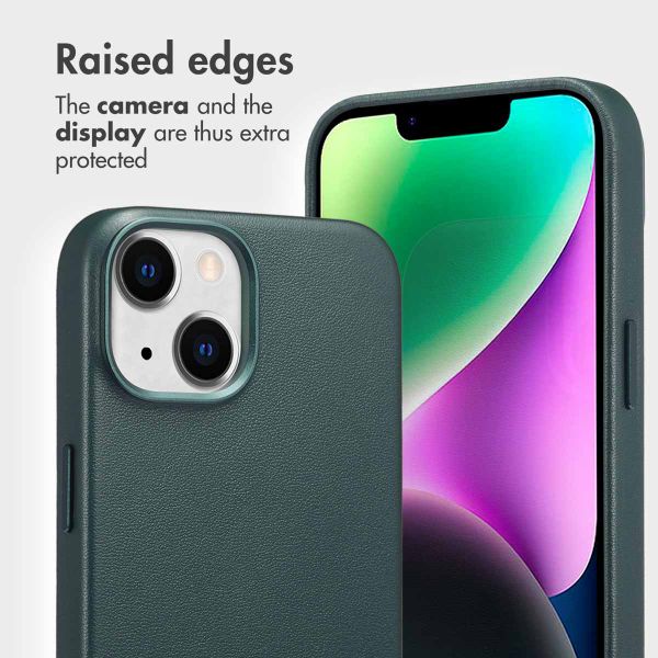 Accezz 2-in-1 Leather Bookcase with MagSafe Apple iPhone 14 - Cedar Green