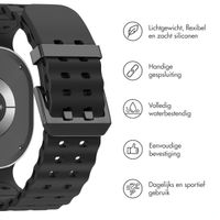 imoshion Ocean Siliconenband Samsung Galaxy Watch 8 (40/44mm) / Classic (46mm) - Zwart