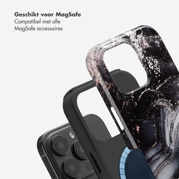 Selencia Vivid Backcover met MagSafe Apple iPhone 16 Pro - Chic Marble Black