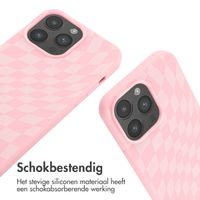 imoshion Siliconen design hoesje met koord iPhone 14 Pro Max - Retro Pink