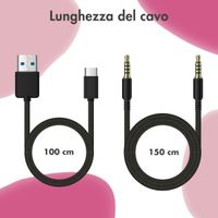 imoshion Draadloze Kinderkoptelefoon Unicorn LED Light - Decibelbegrenzer - Met AUX kabel - Pink / Hot Pink