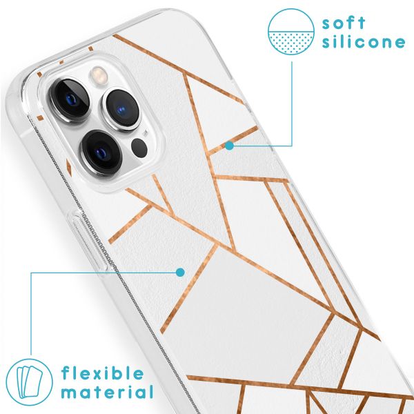 imoshion Design hoesje Apple iPhone 13 Pro - Grafisch Koper / Wit