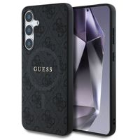 Guess Classic 4G Logo Backcover met MagSafe Samsung Galaxy S25 Plus - Zwart