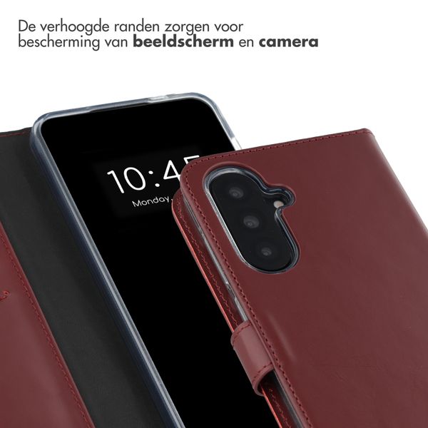 Selencia Echt Leren Bookcase Samsung Galaxy A36 / A56 - Burgundy