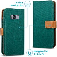 imoshion Luxe Canvas Bookcase Samsung Galaxy S8 - Groen