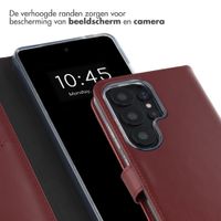 Selencia Echt Leren Bookcase Samsung Galaxy S26 Ultra - Burgundy