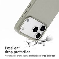 Accezz Leather Case with MagSafe Apple iPhone 18 Pro / 17 Pro - Light Grey