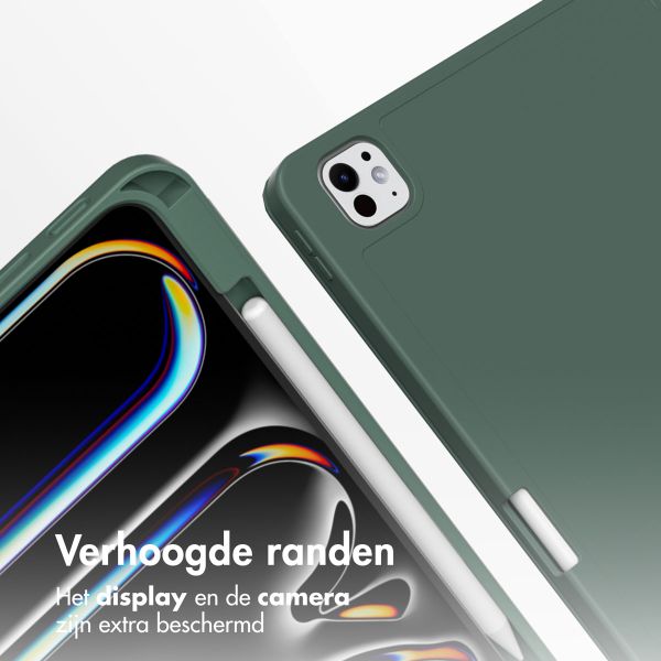 Accezz Smart Silicone Bookcase Apple iPad Pro 13 (2025) M5 / (2024) M4 - Donkergroen