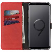 Selencia Echt Leren Bookcase Samsung Galaxy S9 Plus - Rood