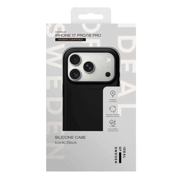 iDeal of Sweden Silicone Case met MagSafe Apple iPhone 18 Pro / 17 Pro - Iconic Black