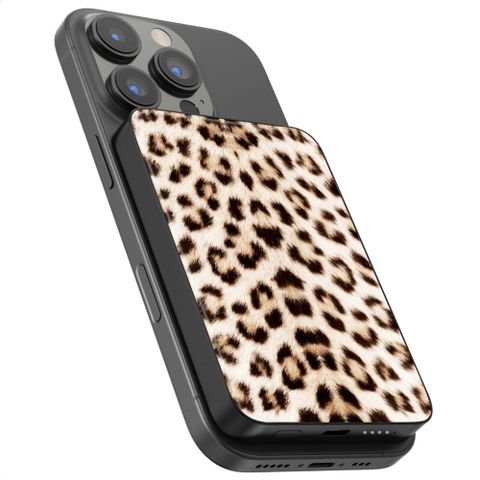 Selencia Vivid Powerbank 5,000 mAh - Wireless Powerbank - MagSafe and Qi - Black / Wild Leo
