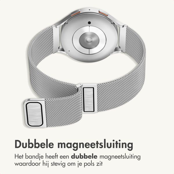 imoshion Milanees magnetisch bandje  - Universeel 18 mm aansluiting - Zilver