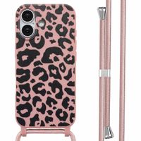 imoshion Siliconen design hoesje met koord Apple iPhone 17 - Animal Pink