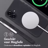 imoshion Color Backcover met afneembaar koord MagSafe Apple iPhone 16 - Zwart