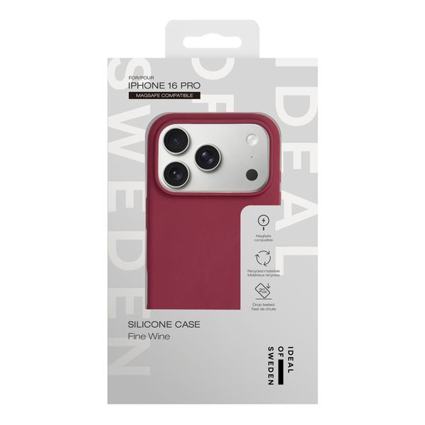 iDeal of Sweden Silicone Case met MagSafe Apple iPhone 16 Pro - Fine Wine