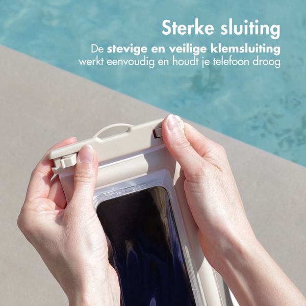 imoshion Floating Waterproof Pouch - Universeel waterdicht telefoonhoesje - Beige