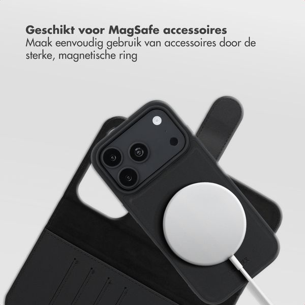Accezz Edge Uitneembare Bookcase met MagSafe Apple iPhone 18 Pro / 17 Pro - Zwart