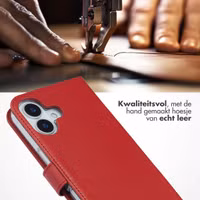 Selencia Echt Leren Bookcase Apple iPhone 17 - Rood