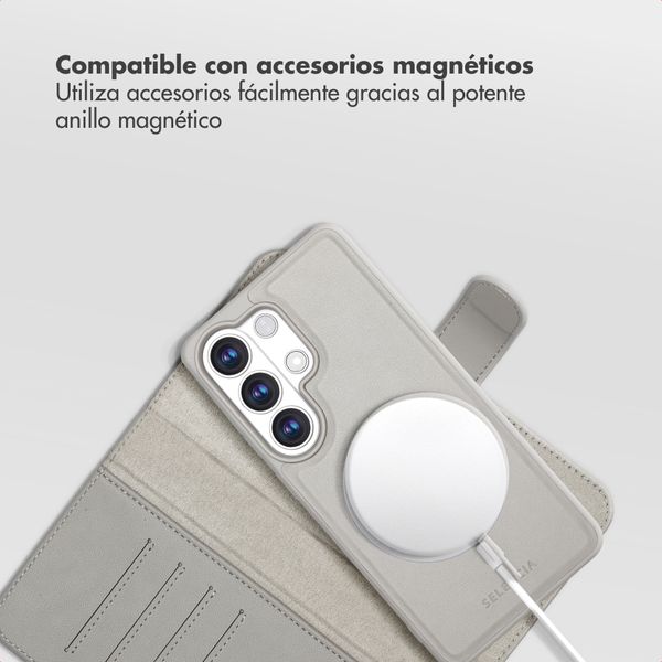 Selencia Olyn Detachable Bookcase with MagSafe Samsung Galaxy S26 Ultra - Grey