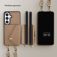 Selencia Sera Telefoonhoes met Koord en Envelop Pashouder Samsung Galaxy S26 - Taupe