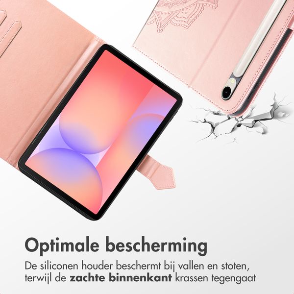 imoshion Mandala Bookcase Samsung Galaxy Tab S9 11.0 inch / S10 Lite / S10 FE / S9 FE 10.9 inch - Rose Gold