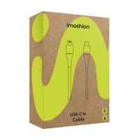 imoshion Lightning naar USB-C kabel - Non-MFi - Gevlochten textiel - 3 meter - Wit - Apple iPhone 6