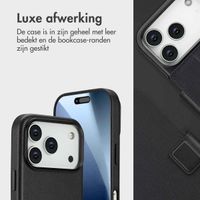 Accezz Leather Bookcase 2-in-1 met MagSafe Apple iPhone 17 Pro - Onyx Black