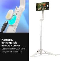 Spigen MagSafe Tripod Selfie Stick - met afstandsbediening - Universeel - 74CM - Dune Beige