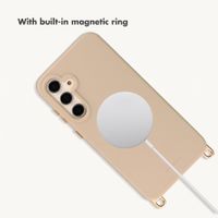Selencia Rivièra MagSafe Case with detachable hooks Samsung Galaxy S23 FE - Milky Latte