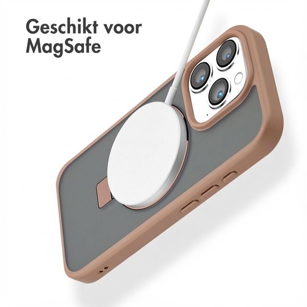 Accezz Ring Stand Backcover met MagSafe Apple iPhone 16 Pro - Bruin