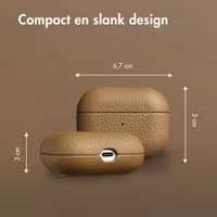 Accezz Echt Leren Case Apple AirPods Pro - Taupe