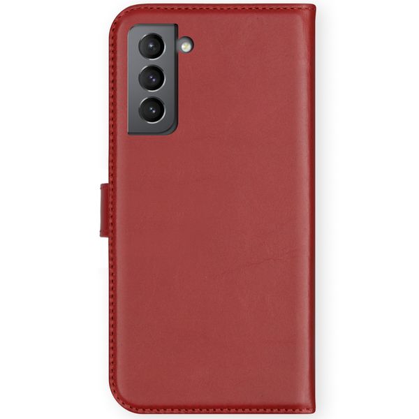 Selencia Echt Leren Bookcase Samsung Galaxy S21 - Rood