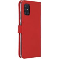 Selencia Echt Leren Bookcase Samsung Galaxy A51 - Rood