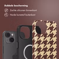 Selencia Vivid Backcover met MagSafe Apple iPhone 14 - Pied-de-Poule