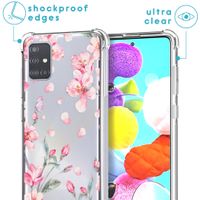 imoshion Design hoesje met koord Samsung Galaxy A71 - Bloem - Roze