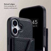 Selencia Sera Phone Case with Cord and Envelope Card Holder Apple iPhone 17 - Black