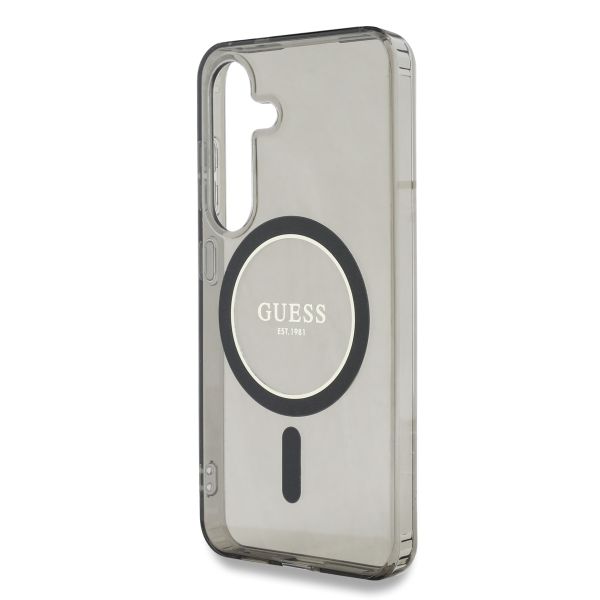 Guess MagSafe IML Glitter Gradient Case Samsung Galaxy S25 - Zwart