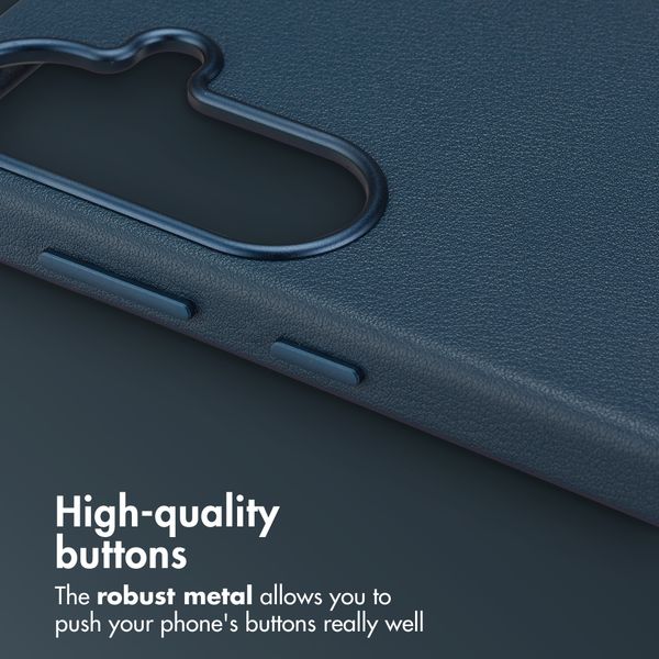 Accezz Leather Back Cover with MagSafe Samsung Galaxy S26 - Nightfall Blue