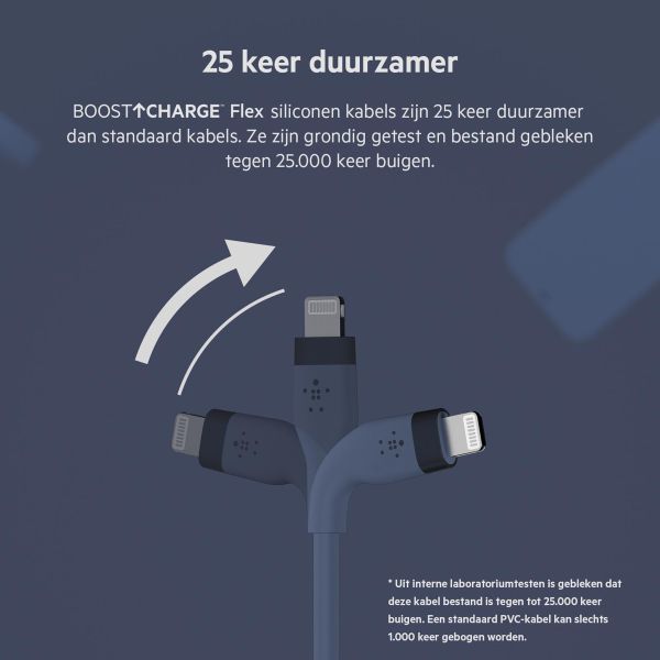 Belkin Boost↑Charge™ USB-A naar Lightning kabel siliconen - 1 Meter - Blauw